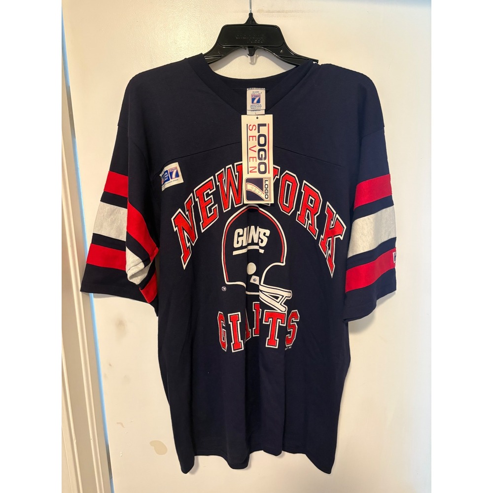 Vintage Logo 7 New York Giants Jersey T-Shirt Mens Large NWT 90s NFL USA Made